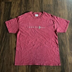 Vintage 90's Kennedy Space Center Embroidered Shirt Size L Burgundy
